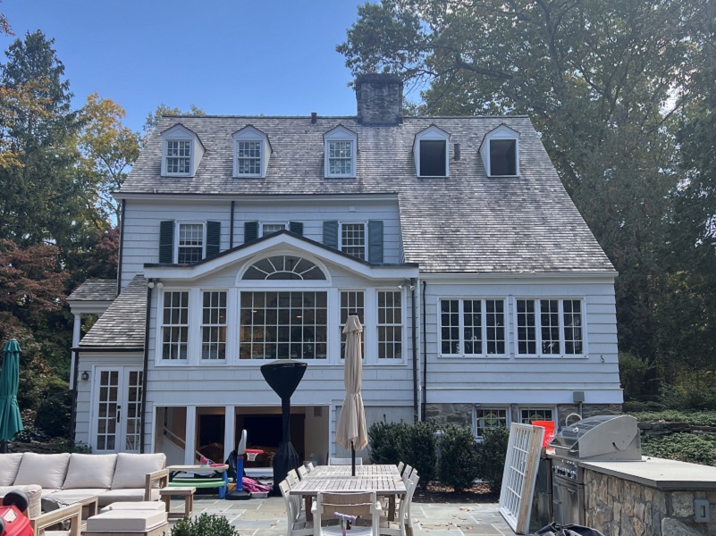 The first windows are being removed